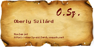 Oberly Szilárd névjegykártya